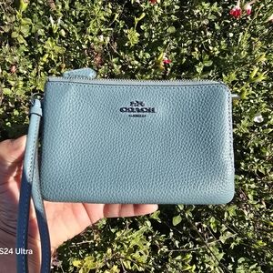 Coach Blue Wristlet